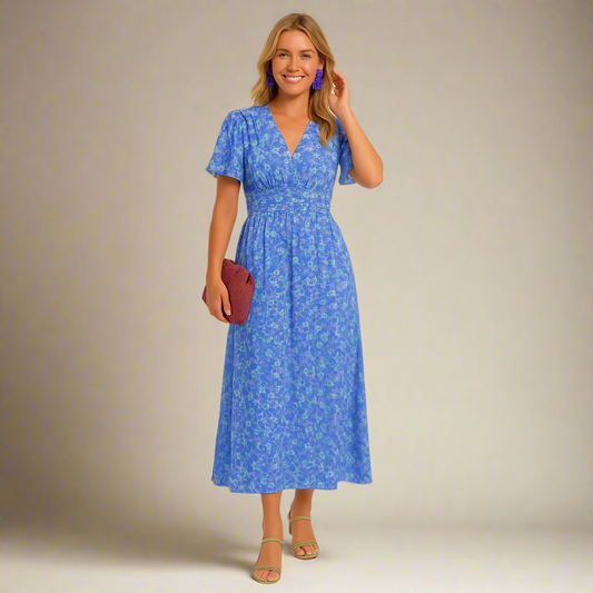 Bloemen V-hals Maxi Jurk