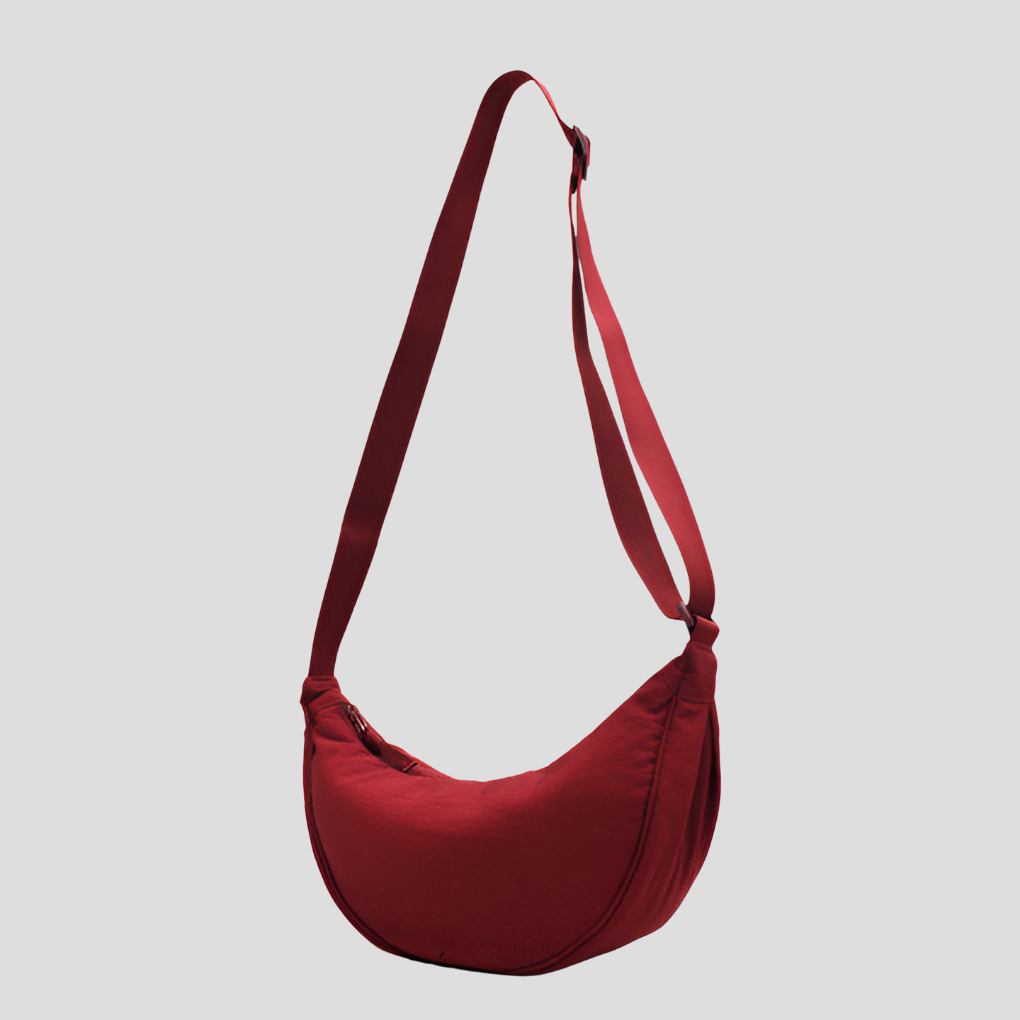 Ruime nylon schoudertas voor dames