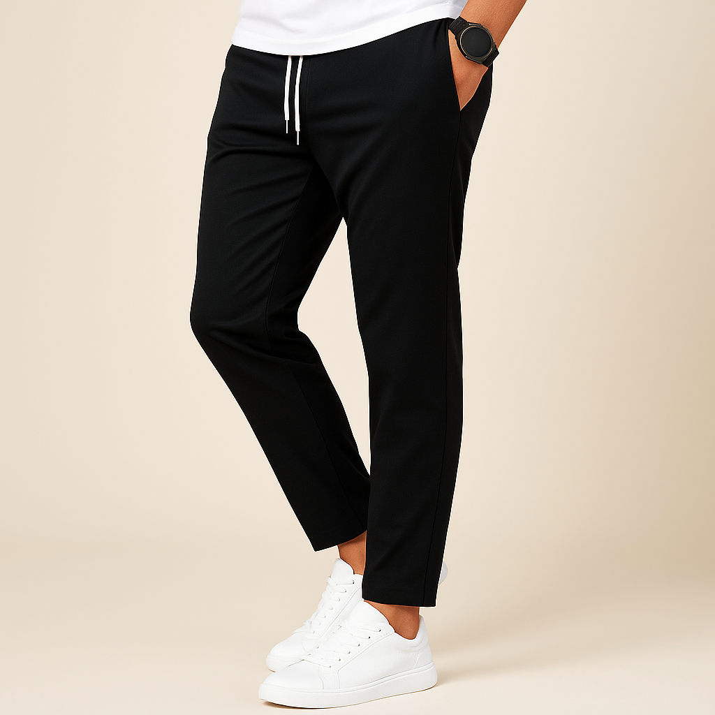 Slim fit broek met trekkoord voor heren
