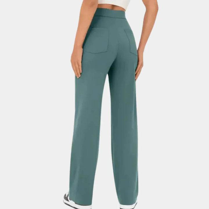 Hoge taille rechte broek voor dames