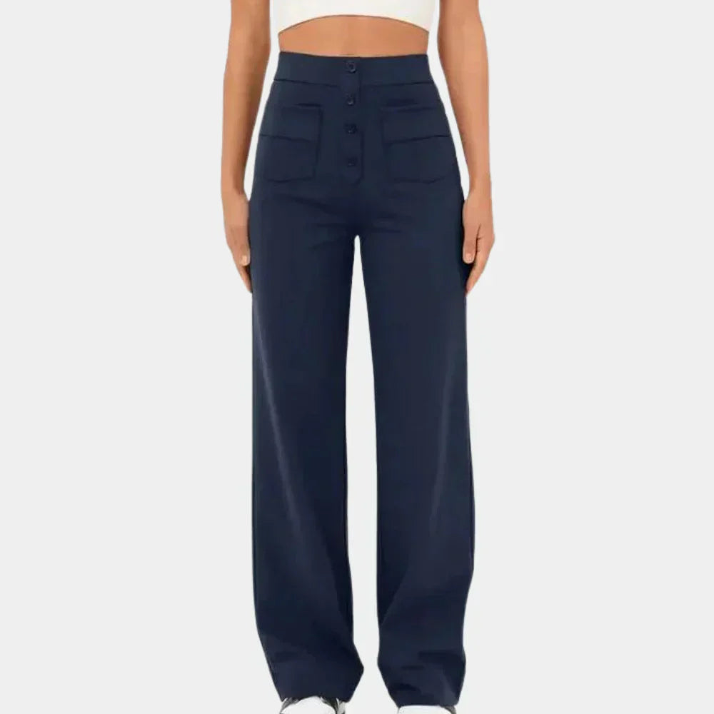 Hoge taille rechte broek voor dames