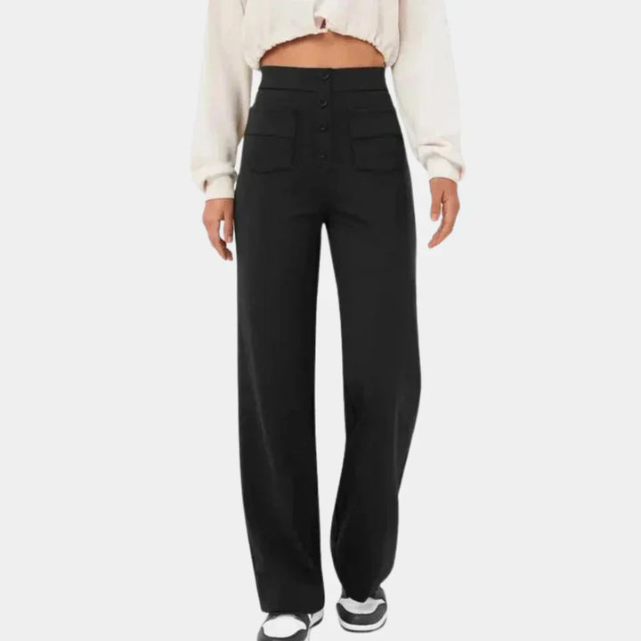 Hoge taille rechte broek voor dames