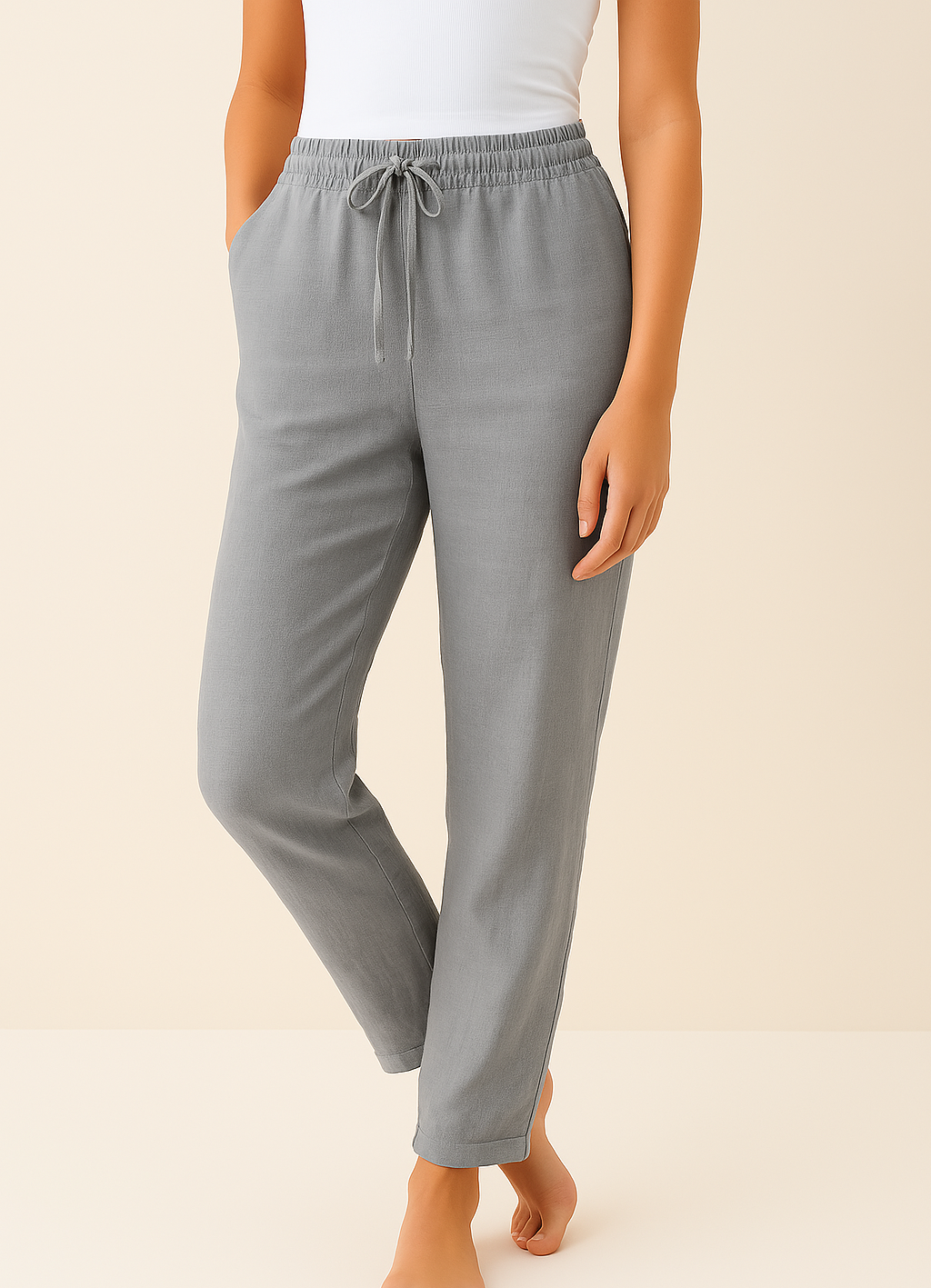 Broek van linnenmix Moeiteloze elegantie voor elke gelegenheid