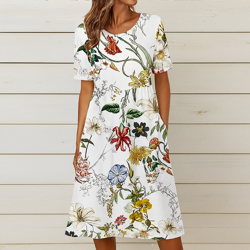 Zomerjurk met bloemenpatroon