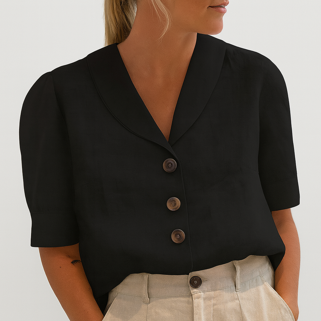 Trendy katoenen en linnen dames-T-shirt