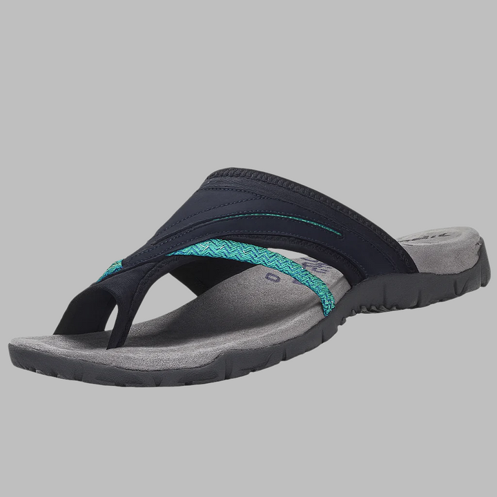 Comfortabele teenslippers met gekruiste bandjes