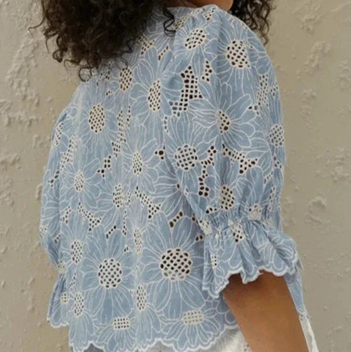 Chique Blouse met Pofmouwen