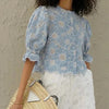 Chique Blouse met Pofmouwen