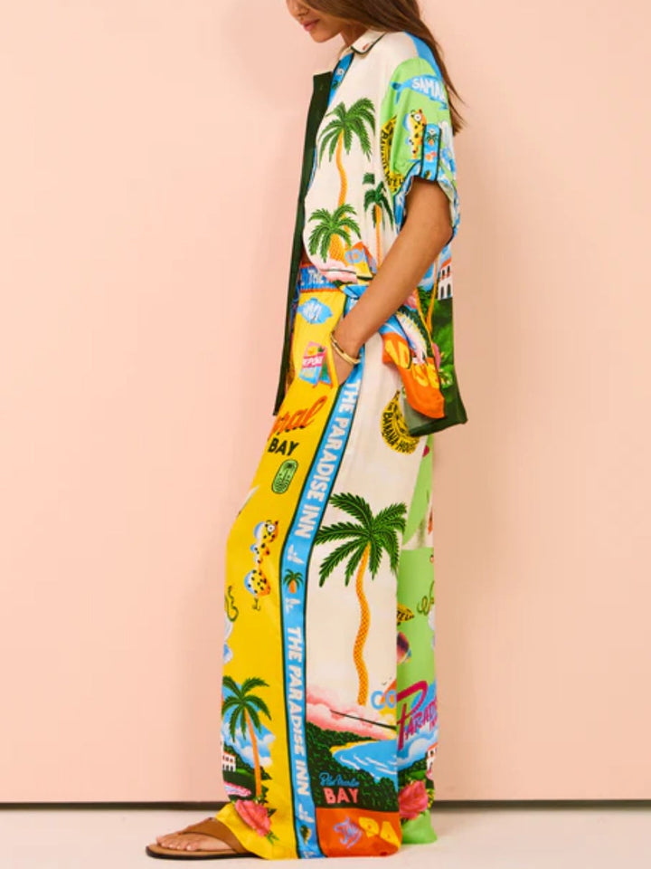 Hippe Set met Zomerse Print