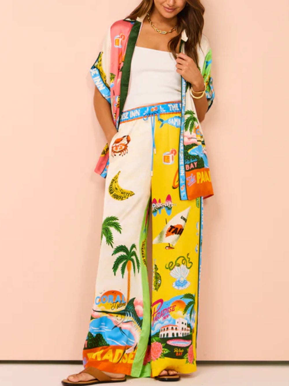 Hippe Set met Zomerse Print