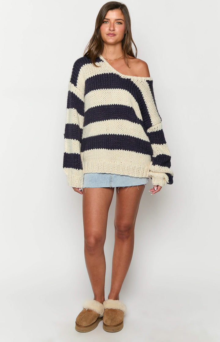 Oversized Gestreepte Trui