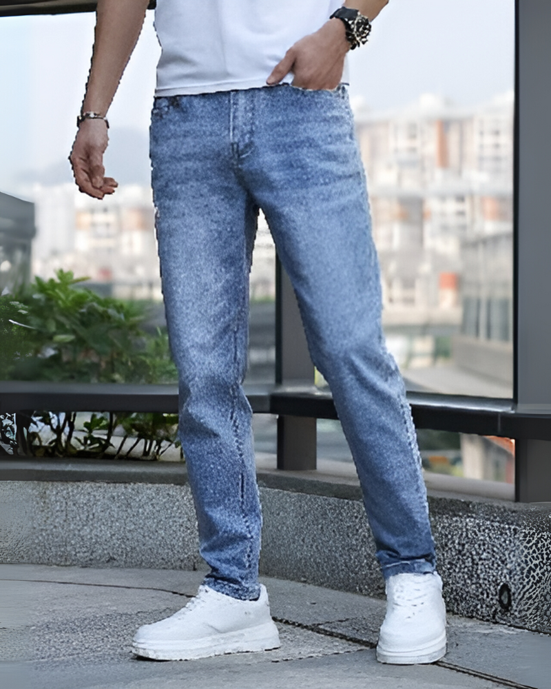 Effen gekleurde casual herenjeans