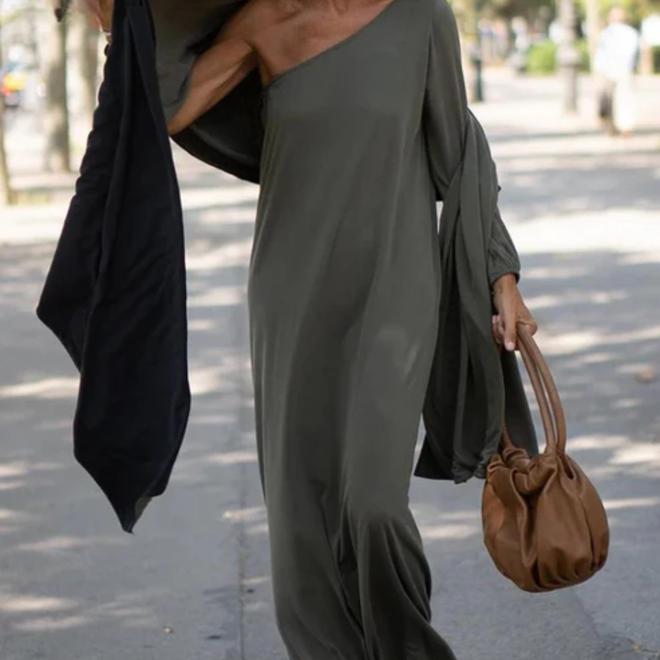 Elegante Jurk met één Schouder