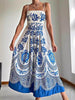 Elegante Maxi Jurk met Griekse Print