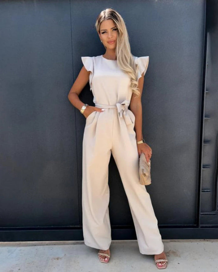 Elegante jumpsuit met fladderende mouwen