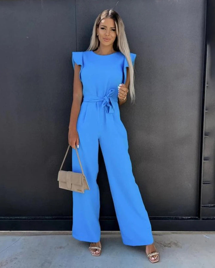 Elegante jumpsuit met fladderende mouwen