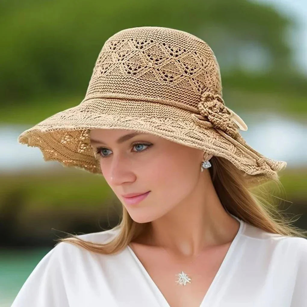 Elegante kanten zonnehoed voor dames