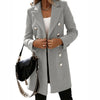 Elegante lange wollen jas voor dames