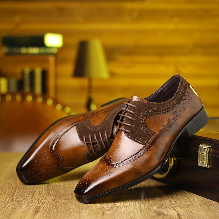 Elegante leren herenschoenen voor zakelijk gebruik