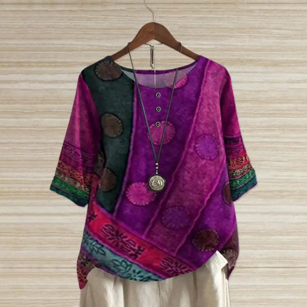 Elegante top met ronde hals