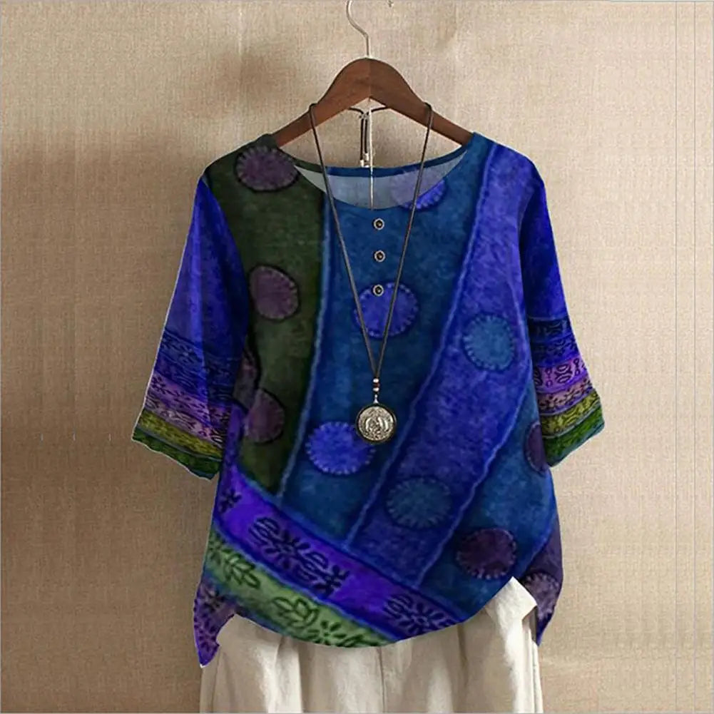Elegante top met ronde hals