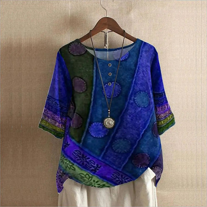 Elegante top met ronde hals