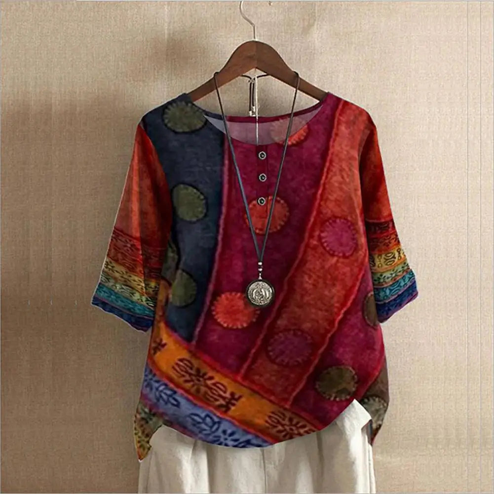 Elegante top met ronde hals