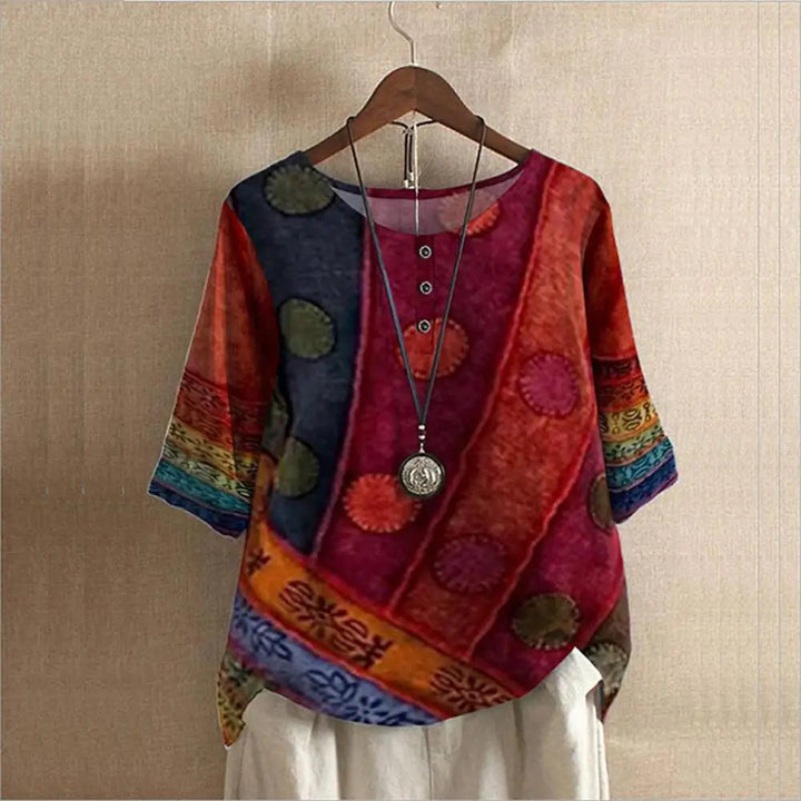 Elegante top met ronde hals