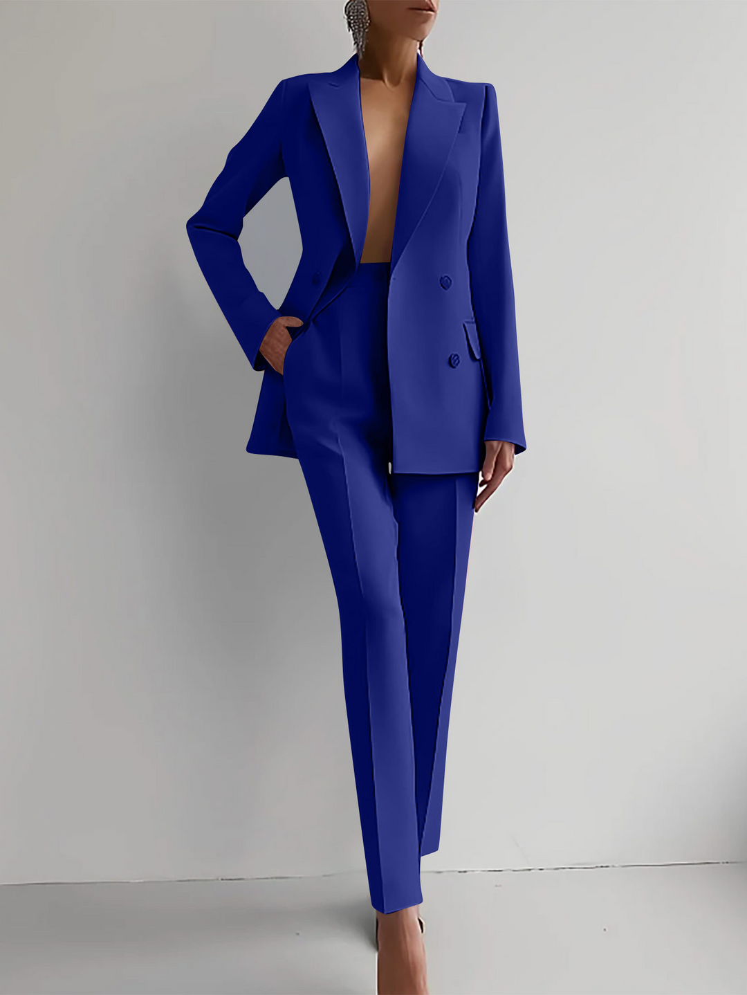 Elegante tweedelige blazerset voor dames Verfijnde snit ontmoet moderne verfijning