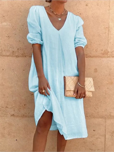 Fanny – Elegante, casual midi-jurk voor dames | Zomerse verfijning