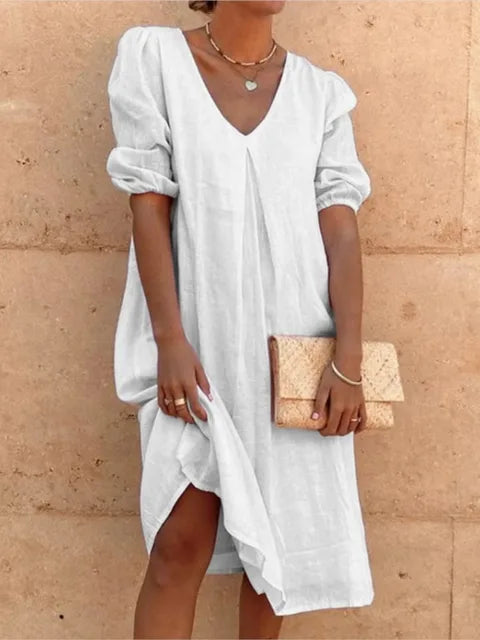Fanny – Elegante, casual midi-jurk voor dames | Zomerse verfijning