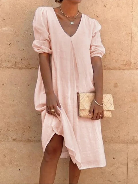 Fanny – Elegante, casual midi-jurk voor dames | Zomerse verfijning
