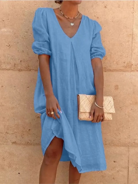 Fanny – Elegante, casual midi-jurk voor dames | Zomerse verfijning