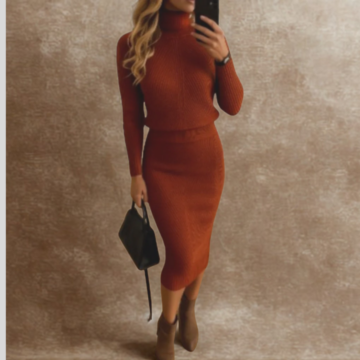 Gebreide pulloverjurk voor dames – Comfortabele stijl met dagelijkse warmte