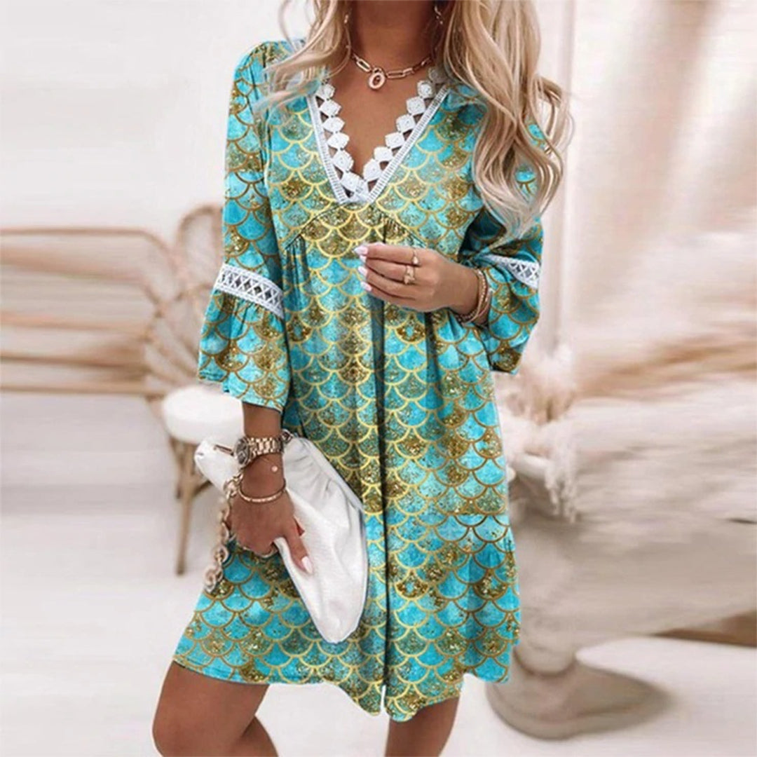 Boho zomerjurk met gehaakte details