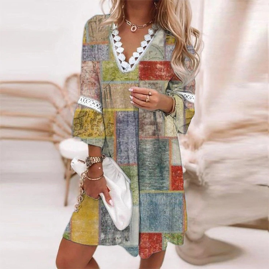 Boho zomerjurk met gehaakte details