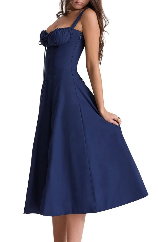 Bloemen taille-vormende jurk