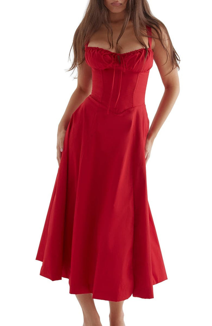 Bloemen taille-vormende jurk