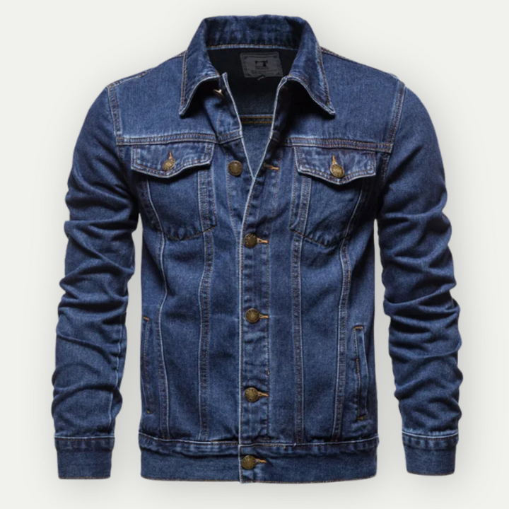 Heren denim truckerjack in klassieke stijl voor dagelijks gebruik