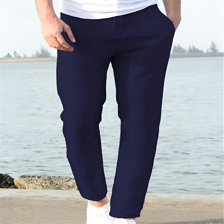 Heren linnen broek, casual stijl voor warme dagen