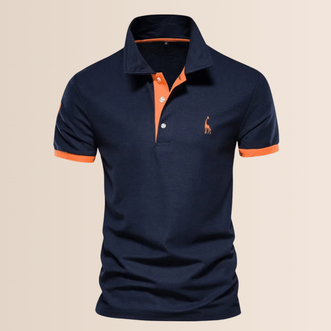 Heren poloshirt van katoen met opstaande kraag