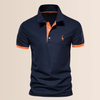 Heren poloshirt van katoen met opstaande kraag