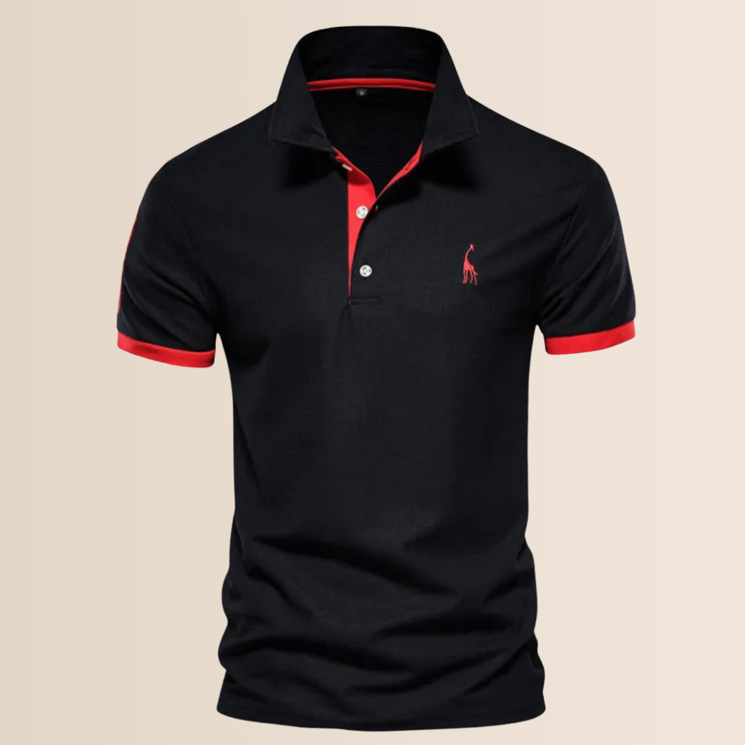 Heren poloshirt van katoen met opstaande kraag