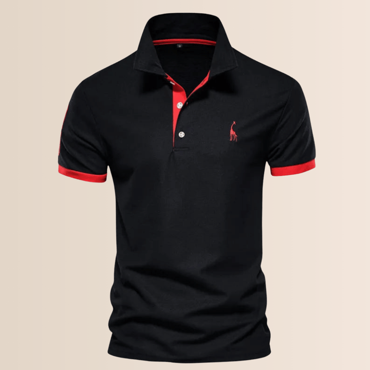 Heren poloshirt van katoen met opstaande kraag