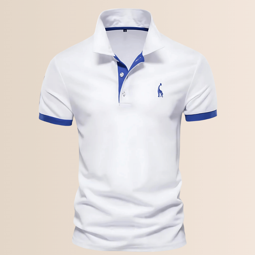 Heren poloshirt van katoen met opstaande kraag