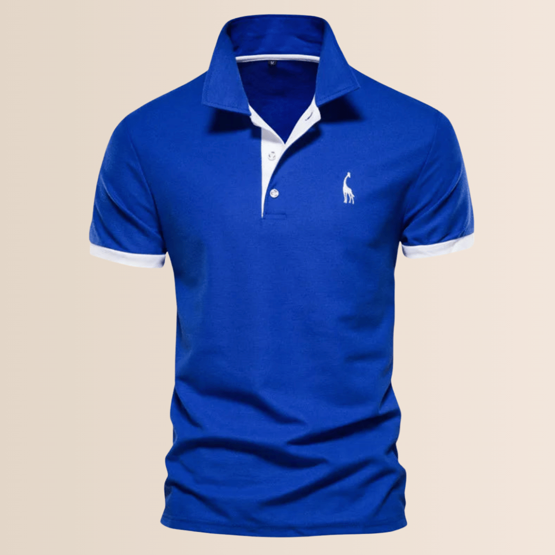 Heren poloshirt van katoen met opstaande kraag