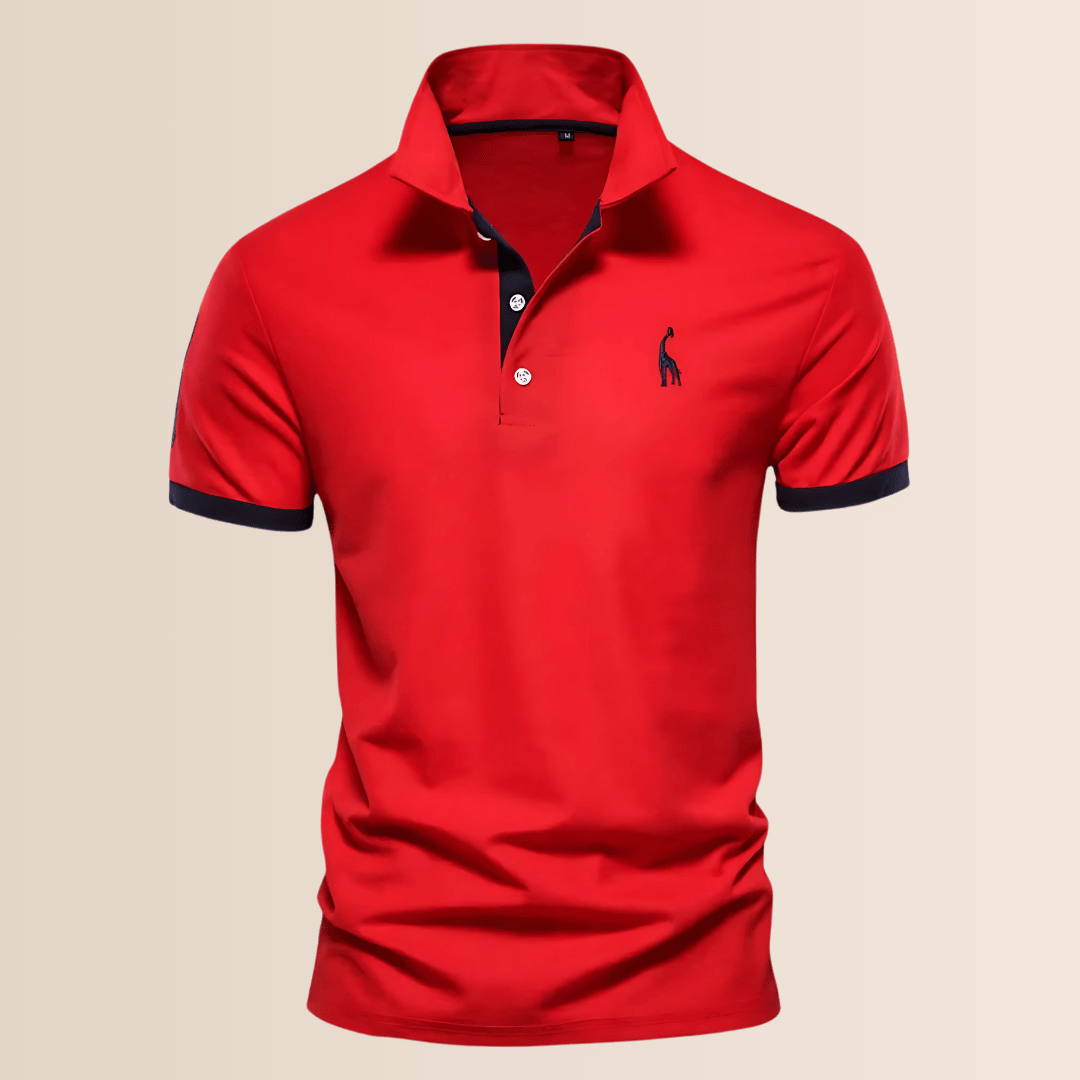 Heren poloshirt van katoen met opstaande kraag