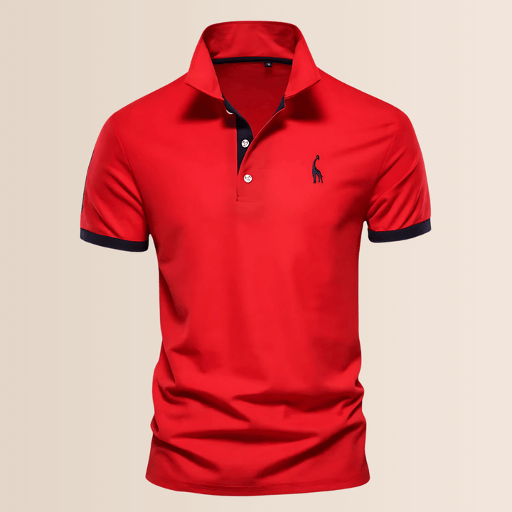 Heren poloshirt van katoen met opstaande kraag