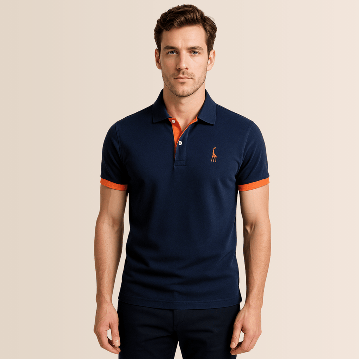 Heren poloshirt van katoen met opstaande kraag
