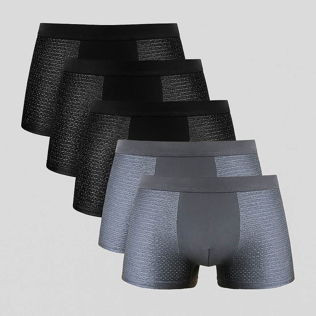 Herenboxershorts in mesh, 5-pack